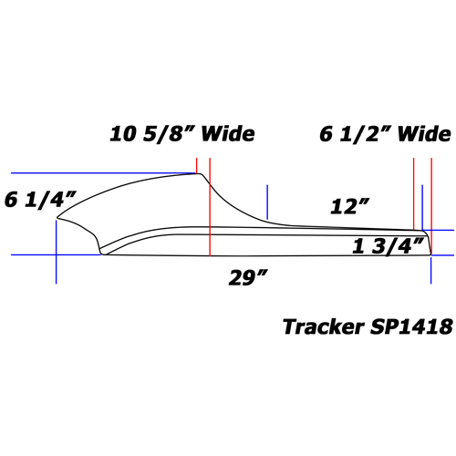 Trackster Seat line drawing
